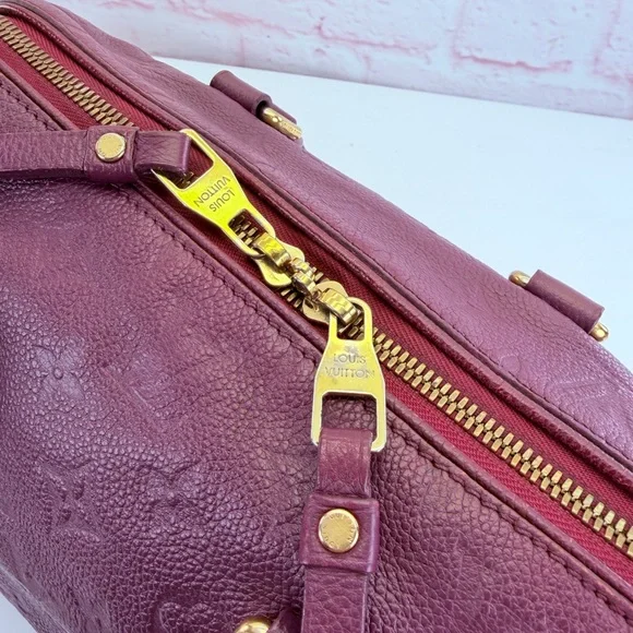 Louis Vuitton Plum Empreinte Speedy 25 Handbag Shoulder Bag - Picture 8 of 16